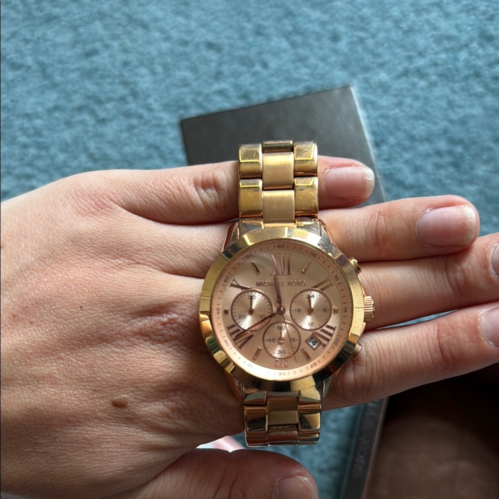 Michael Kors Rose Gold-Tone Women’s Chronograph Watch